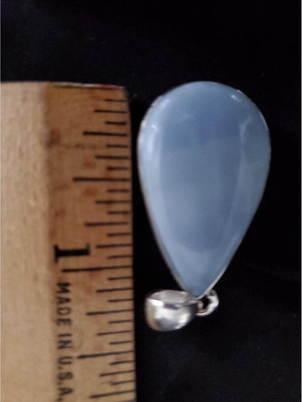 Sterling Pendant With Blue Stone